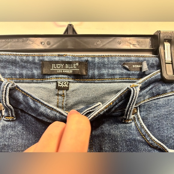 Judy Blue Dark Wash Straight Leg Jeans High Waist Jeans Size 15/32 - Picture 3 of 4
